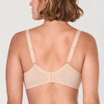 DELIMIRA Women's Plus Size Full Coverage Underwire Unlined Minimizer Lace Bra Beige 36E