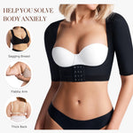BRABIC Women's Shapewear Tops Post Surgery Compression Sleeve for Arm Shaper (Black, Medium)