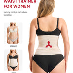 Nebility Waist Trainer for Women Corset Shapewear Tummy Control Segmented Waist Cincher Workout Girdle(Beige, S)