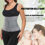 MAMODY Postpartum Belly Wrap, Postpartum Belly Band, Abdominal Binder (Polyester Made with Bamboo Charcoal Fiber),S/M