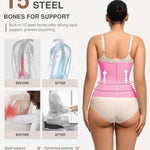 Lover-Beauty Waist Trainer for Women Corset Shapewear Tummy Control Workout Waist Cincher Body Shaper Girdle Light Pink X-Small