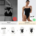 SHAPERX Strapless Bodysuit for Women Tummy Control Seamless Shapewear Thong Body Shaper with Invisible & Removable Straps