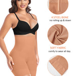 Werena Tummy Control Shapewear Shorts for Women High Waisted Body Shaper Slimming Girdle Shorts Shaping Underwear Panties(1# A Latte(tummy control),Medium)