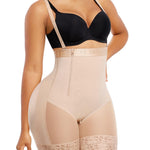 SHAPELLX Plus Size Shapewear Tummy Control Butt Lifting Bodysuit Side Zipper Fajas Colombianas Body Shaper for Women Beige 3XL