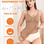Werena Shapewear Cami With Built-in Bra Compression Tanks for Women Shaping Camisoles Tummy Control Tank Tops