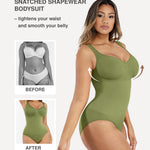Lover-Beuaty Seamless Shapewear Bodysuits for Women Tummy Control Body Suit V Neck Seamless Body Shaper Black