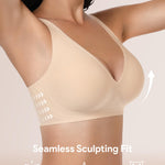 Angelhood Deep V Bras for Women Comfort Wireless Bralettes Adjustable Seamless Plunge Bras