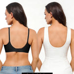 Popilush Wireless Bras for Women No Underwire Seamless Bralettes Everyday Comfort Tshirt Padded Bra Black