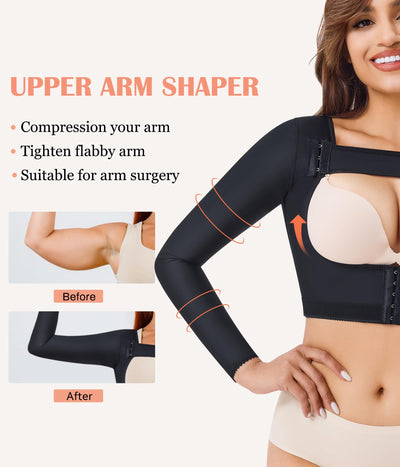 LANCS Women Upper Arm Shaper Post Surgical Compression Sleeves Slimmer Tops Posture Corrector Vest Shapewear