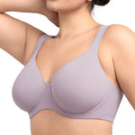 HSIA Bras for Women Minimizer Full Coverage, Plus Size T Shirt Unlined Underwire Smooth Bra, Seamless Cups Joan Ultimate Soft