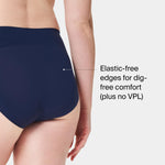 SPANX SPANXsmooth Undie-tectable Brief - Comfortable Core Control - Invisible Shapewear Underwear - No Visible Panty Lines - Dark Sapphire - Medium