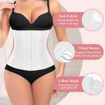 Werena Short Torso Waist Trainer for Women Underbust Corset Shapewear Tummy Control Waist Cincher Body Shaper Workout Sports Girdle(A# White-2, Small)