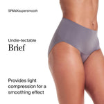 SPANX SPANXsmooth Undie-tectable Brief - Comfortable Core Control - Invisible Shapewear Underwear - No Visible Panty Lines - Mythical Grey - Medium