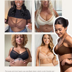 Lover-Beauty Minimizer Bras for Women Full Coverage Unlined Underwire Bras Plus Size Lifting Bra for Heavy Breast, Brown 34DD