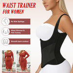GainKee Women's Underbust Corset Waist Trainer Tummy Control Sweat Waist Trimmer Cincher Workout Faja Body Shaper Vest Black S