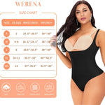 Werena Thong Shapewear Bodysuit for Women Tummy Control Open Bust Body Shaper Slimmer Shaping Thong