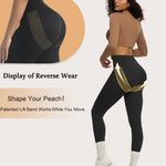Curvphilo Women's Compression Leggings Butt Lifting Work Out Athletic Gym High Waist Tummy Control Stretchy with Pockets (M/L, Black)