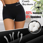 MIOTAN Boy Shorts Underwear for Women High Waisted Panties Cotton Boxer Briefs Full Coverage 4 Pack