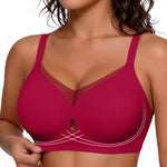 Popilush Womens Wireless Push Up Bra No Underwire Comfortable Supportive Mesh Crossover Bralette Seamless Everyday Tshirt Bra
