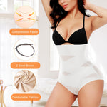 Werena Tummy Control Shapewear Panties for Women High Waisted Body Shaper Slimming Shapewear Underwear Girdle Panty(White-smooth Fabric,Medium)