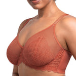 HSIA Minimizer Bras for Women Large Bust Full Coverage Lace Plus Size Bra - Mermaid Scales