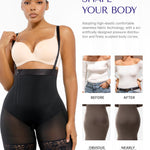 SHAPELLX Shapewear for Women Tummy Control High Waisted Body Shaper Side Zipper Bodysuit Postpartum Faja Black XXL