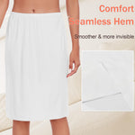 Wikoan Half Slip for Women Under Dress Basic Slips Dress Super Soft Modal Underskirt for Under Dresses,White,L