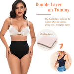 Werena Tummy Control Shapewear for Women High Waisted Body Shaper Briefs Slimming Girdle Shaping Underwear(#A2 Mid Waist Black(seamless),Large)