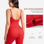 Nebility Shapewear Bodysuits for Women Tummy Control Body Shaper Seamless Waist Trainer Lace Body Suit (Red, Large)