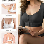 FeelinGirl Upper Arm Shaper for Women Arm Faja Post Arm Lipo Slimming Compression Sleeves Shapewear Tops Black S