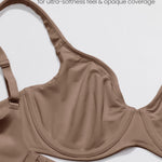DELIMIRA Women's Confishape Balconette Bra Supportive T Shirt Full Coverage Plus Size Bras Underwire Unlined Brown Purple - Unlined 38DD