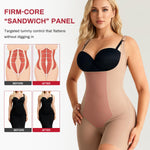 Nebility Shapewear Bodysuits for Women Tummy Control Body Shaper Seamless Butt Lifter Open Bust Mid-Thigh Compression Waist Trainer