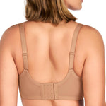 HSIA Minimizer Bra for Women - Air Mesh T-Shirt Full Coverage Seamless Bra Plus Size Underwire Padded Bra for Large Bust Dark Beige