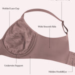 HSIA Minimizer Bra for Women - Full Coverage Seamless Lace Bra Plus Size Underwire Unlined Bra for Heavy Breast