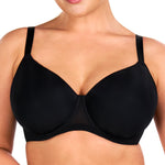 HSIA Minimizer Bra for Women - Air Mesh T-Shirt Full Coverage Seamless Bra Plus Size Underwire Padded Bra for Large Bust Black
