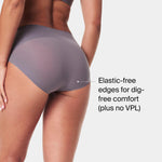 SPANX SPANXsmooth Undie-tectable Brief - Comfortable Core Control - Invisible Shapewear Underwear - No Visible Panty Lines - Mythical Grey - Medium
