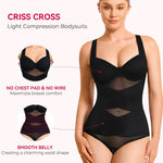 Gotoly Shapewear for Women Tummy Control Bodysuit Faja Body Shaper Waist Trainer V Neck Body Suit with Built in Bra