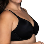 Vanity Fair Women's Beauty Back Smoothing Minimizer Bra, Minimizes Bust Line up to 1.5", Non Padded Cups up to H - Midnight Black, 36DD