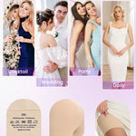 SIMIYA Shapewear Tummy Control Shorts for Women, 5-IN-1 Body Shaper High Waisted Girdle Boyshort Slip Short for Under Dresses Nude