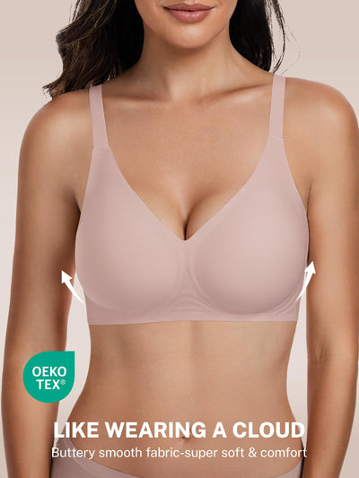 habibee Jelly Bra for Women No Underwire Comfort Seamless Bras Push Up Wireless Bras Full Coverage Bralettes