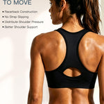 Double Couple Women Racerback Sports Bras for Women High Impact Workout Yoga Gym Fitness Bra