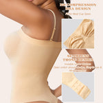 Werena Strapless Shapewear Bodysuit for Women Tummy Control Seamless Thong Body Shaper with Removable Straps Under Dress (Nude,2XL)