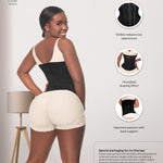 Forma Tu Cuerpo Hourglass Waist Cincher Shapewear, Colombian Latex Corset Body Shaper with Steel Boning for Tummy Control, Waist Cincher Corset Shapewear, BLK L