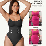 FeelinGirl Shapewear for Women Tummy Control Bodysuits Seamless Shapewear Bodysuit Thong Body Suit Going Out M-L