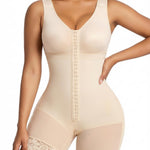SHAPERX Women's Fajas Colombianas Tummy Control Shapewear Postpartum Full Body Shaper Butt Lifter Bodysuit, SZ7302-Beige-XL
