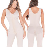 FAJAS DISENOS D'PRADA DELIÉ - Shapewear for Women Post Surgery High Compression Stage 2 Colombian Full Body Faja Front Hooks Beige