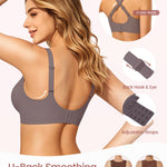 Gailife Smooth Wireless Jelly Bras for Women No Underwire Seamless Push Up Bra Full Coverage Soft Suppor Tshirt Bralettes -GR,S Grey