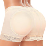 Werena Butt Lifter Padded Underwear for Women Seamless Booty Pads Panties Butt Enhancer Lace Boyshorts Shapewear