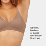 SPANX Smooth Bra-Llelujah! Lightly Lined Bralette - Wire-Free - Comfortable Support - Wireless Bra - Dig-Free Straps - Cafe Au Lait - Medium