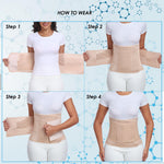 Gepoetry Postpartum & Post Surgery Abdominal Binder. Postpartum Belly Band Support Recovery after C-Section, Natural Birth, Hysterectomy, Hernia Belt (Beige,L)